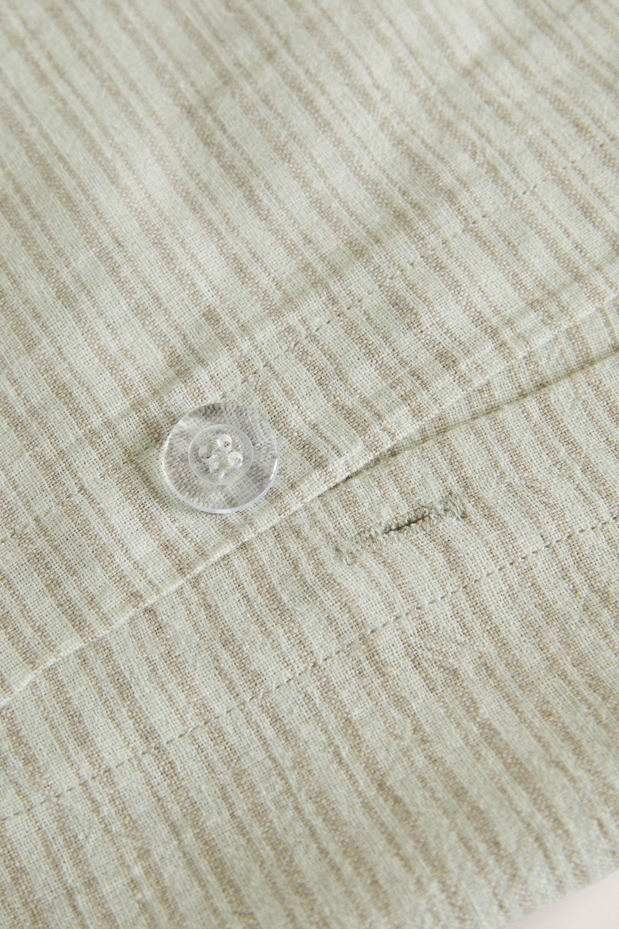 HOUSSE DE COUETTE LIN ET COTON RAYURES